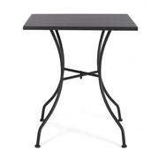 Table en acier anthracite Kelsie 70x70 cm
