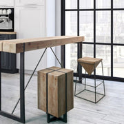 Tabouret de bar industriel en bois Prismy cm 70 h