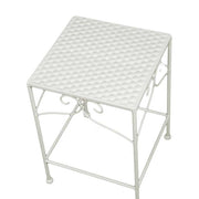 Colonne métal milena 1-3 carrée basse blanc 30x30x43cm