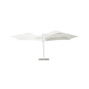 Parasol Eden avec bras en bois blanc naturel 3x3 m