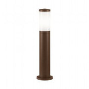 Lampe d'extérieur en aluminium moulé avec diffuseur opalin - Hauteur max 180mm, Diamètre max 60mm, IP65 corten