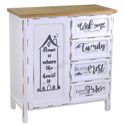 Meuble ancien de maison breslau 1 porte + 4 tiroirs cm80x38.5 x h85