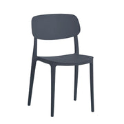 Chaise de polypropylène larissa couleur anthracite 78,5x40x45 cm