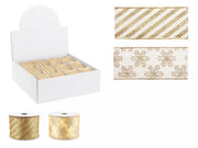 Ruban Tinsel Or 4M Assorti x 12