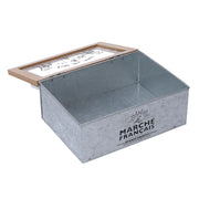 Boîte en bois bistrot rectangulaire cm19x14h8,5