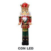 Soldat en résine avec led rouge cm34x32h96