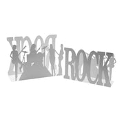 Porte-revues métal rock 1-2 blanc cm35x12h24
