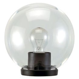 Lanterne tête de mât 'Globo' 40W max - Ø cm.20 noir - transparent