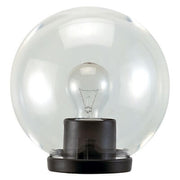 Lanterne tête de mât 'Globo' 40W max - Ø cm.20 noir - transparent
