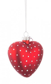 Pendaglio Vt Style Cuore Rouge à Pois, 12x Petit