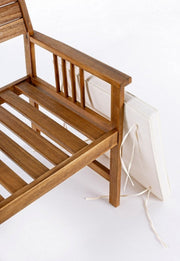 Ensemble de salon en bois d'acacia noemi avec coussins