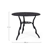 VICTORIA Table d'extérieur en aluminium anthracite diamètre 80 x h67 cm