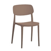 Chaise de polypropylène larissa Couleur de Tortora 78,5x40x45 cm
