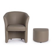 Fauteuil en similicuir avec pouf amovible Tortora RITA 64,5x 59,5x h78 cm