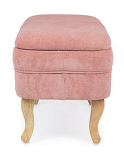 Banc conteneur rose ouvrable pour rangement 102 cm