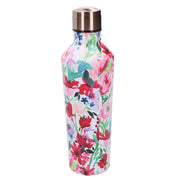 Thermos rond en acier fleurs roses cm7x6,5h25,5