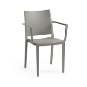 Fauteuil Mosk en polypropylène gris