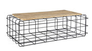 Table basse rectangulaire bois métal Trellis