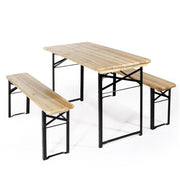 Ensemble de brasserie composé d'une table 80x200 cm. et 2 bancs Verdelook