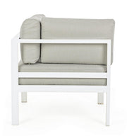 Fauteuil d'angle de jardin blanc Marinel