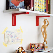 Support d'étagère Leonardo 18 cm en acier recouvert de plastique blanc pour meubles de maison