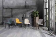 Lot de 4 Chaises en Tissu 55cm x 46cm H. 85cm