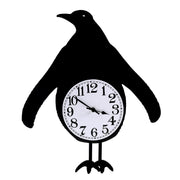 Horloge en bois pingouin avec pendule noir cm38x37x6