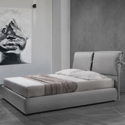 Lit double conteneur Fiocco en tissu gris