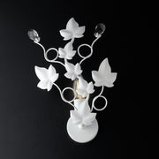 Iron Shabby Applique une strasse blanche Strass 22x H32 cm EDERA