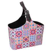 Porte-revues en similicuir à motifs multicolores cm37x25h31