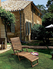Fauteuil inclinable de style classique avec accoudoirs en bois