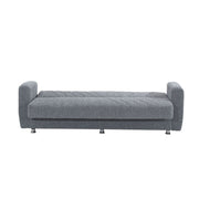 Canapé lit 3 places en tissu gris avec conteneur 214x80xH.83 cm