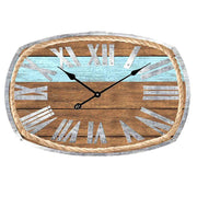 Horloge en verre chiffres romains avec corde cm60x40x4