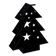 Lanterne métal arbre noir cm27x7,5h32,5