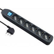 Multiprise 6 prises bypass/schuko + interrupteur noir figure 4