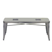 Banc en fer Bristol blanc antique