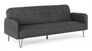 Canapé convertible 3 places en tissu BRIDJET noir 200x82x h81 cm
