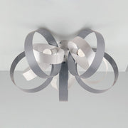 Plafonnier en fer à cinq lumières Blanc Gris 58x h26 cm