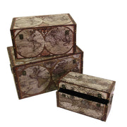 Coffre en éco-cuir 1-3 globe rectangulaire cm59x36h33