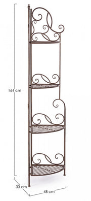 Meuble d'angle Melanie 4P marron