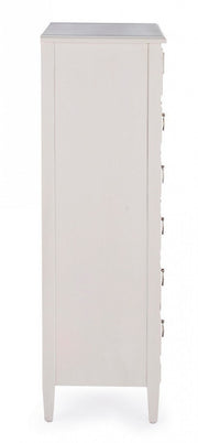 Commode étroite en bois avec six tiroirs Bianca EUNICE 56x36x h119 cm