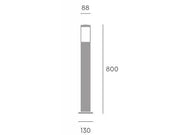 Lampe d'extérieur en aluminium moulé sous pression avec diffuseur opalin à haute luminosité, couleur tourterelle