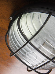 Petit plafond Ligne E27 Ligne industrielle ovale blanche