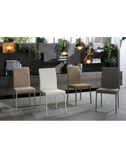 2x Chaise en similicuir - Drapeau