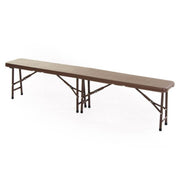Banc pliant 183x28x44 cm. marron