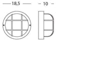 Plaf.c-Gabbia en résine Echo Round Black Line