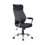 Fauteuil de bureau Valkyrie en tissu noir et gris