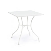 Table en acier blanc Kelsie 70x70 cm