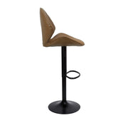 Tabouret réglable Tunn couleur taupe avec pied noir Design élégant pour votre espace