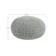 Pouf tressé menthe bizzotto cm 80